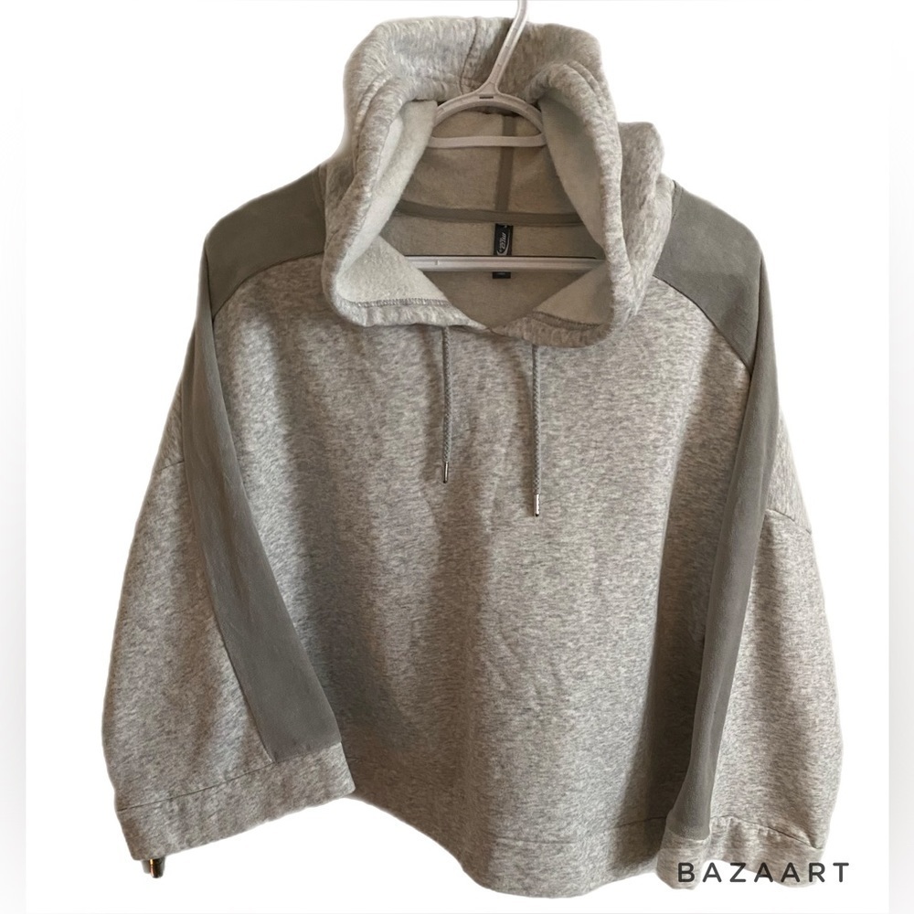 MTA Sport Hoodie, Sweatshirt, Crop, Grunge, Sz XL, Cotton, Velvet burnout, NWOT